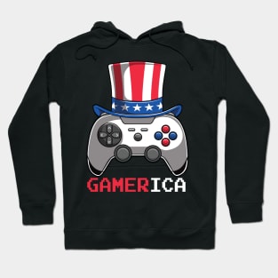 Gamerica Video Game Controller Uncle Sam Hat Hoodie